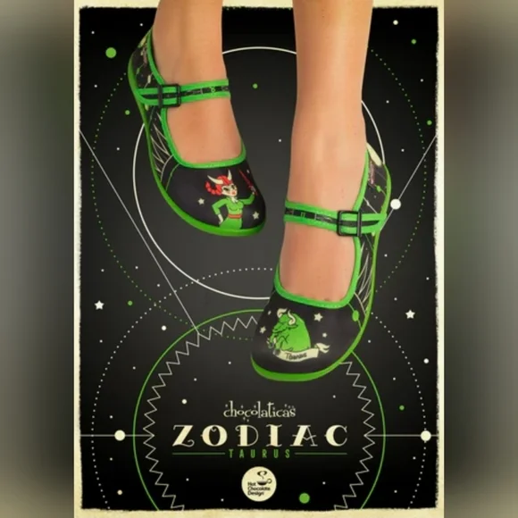 Hot Chocolate Chocolaticas Zodiac Taurus Mary Janes, BNWT, Size 35 - Picture 1 of 11